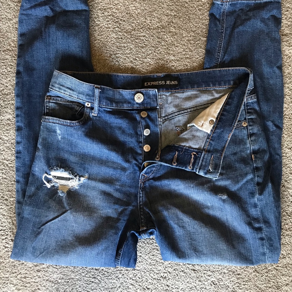 Express Vintage High Rise Skinny Jean - Picture 5 of 6